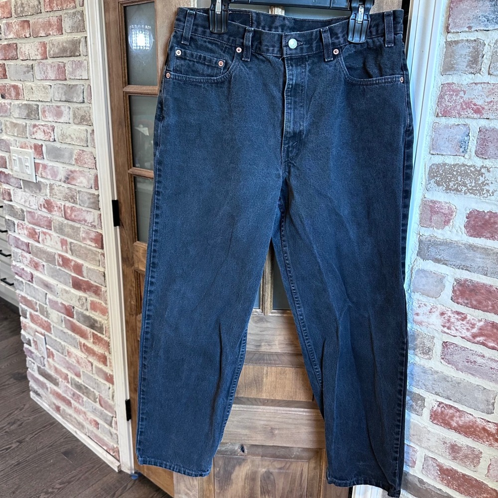 Levi's 550 Relaxed Fit Jeans Mens 36x30 Black Vintage Made in USA 550-0260